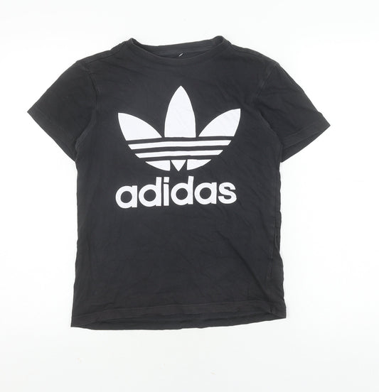 Unisex Adultss UK Size M adidas Black Cotton T-Shirt