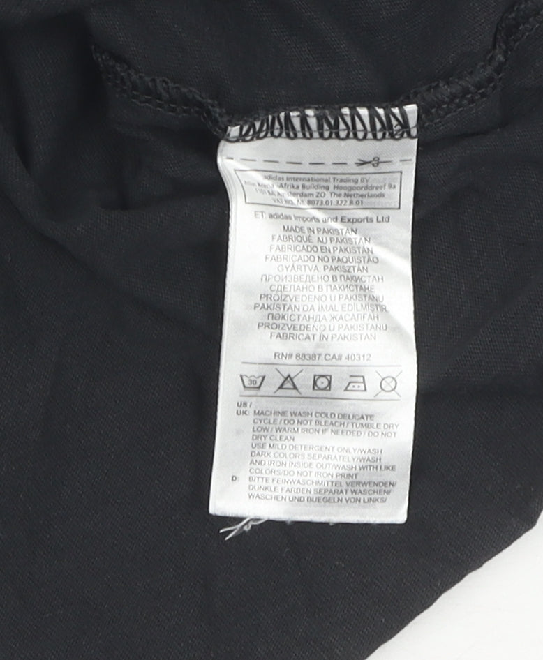 Adidas Unisex Black M Basic T-Shirt Lightweight