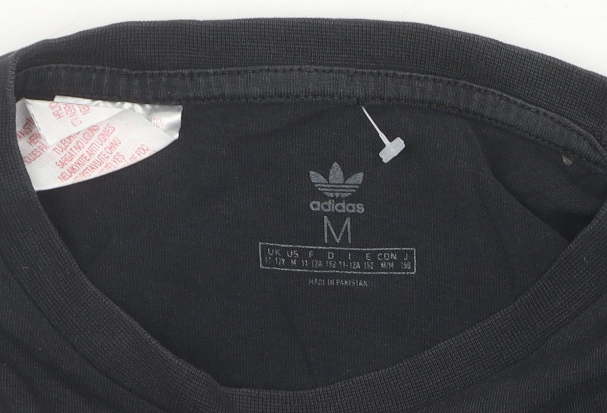 Adidas Unisex Black M Basic T-Shirt Lightweight