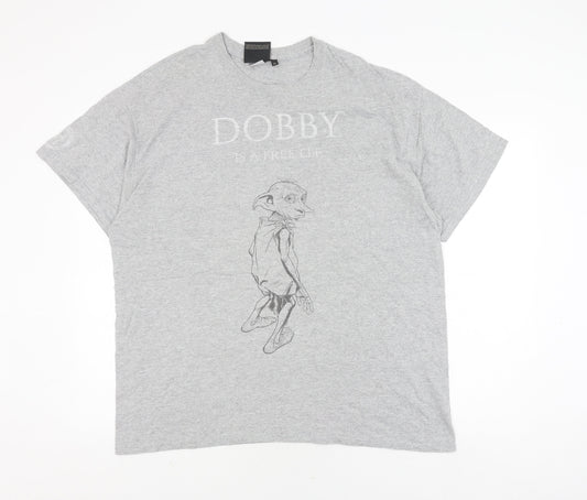 Harry Potter Grey T-Shirt XL Dobby Graphic Print