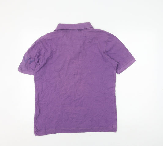DKNY Men's Purple Polo Shirt Size L Collared Casual
