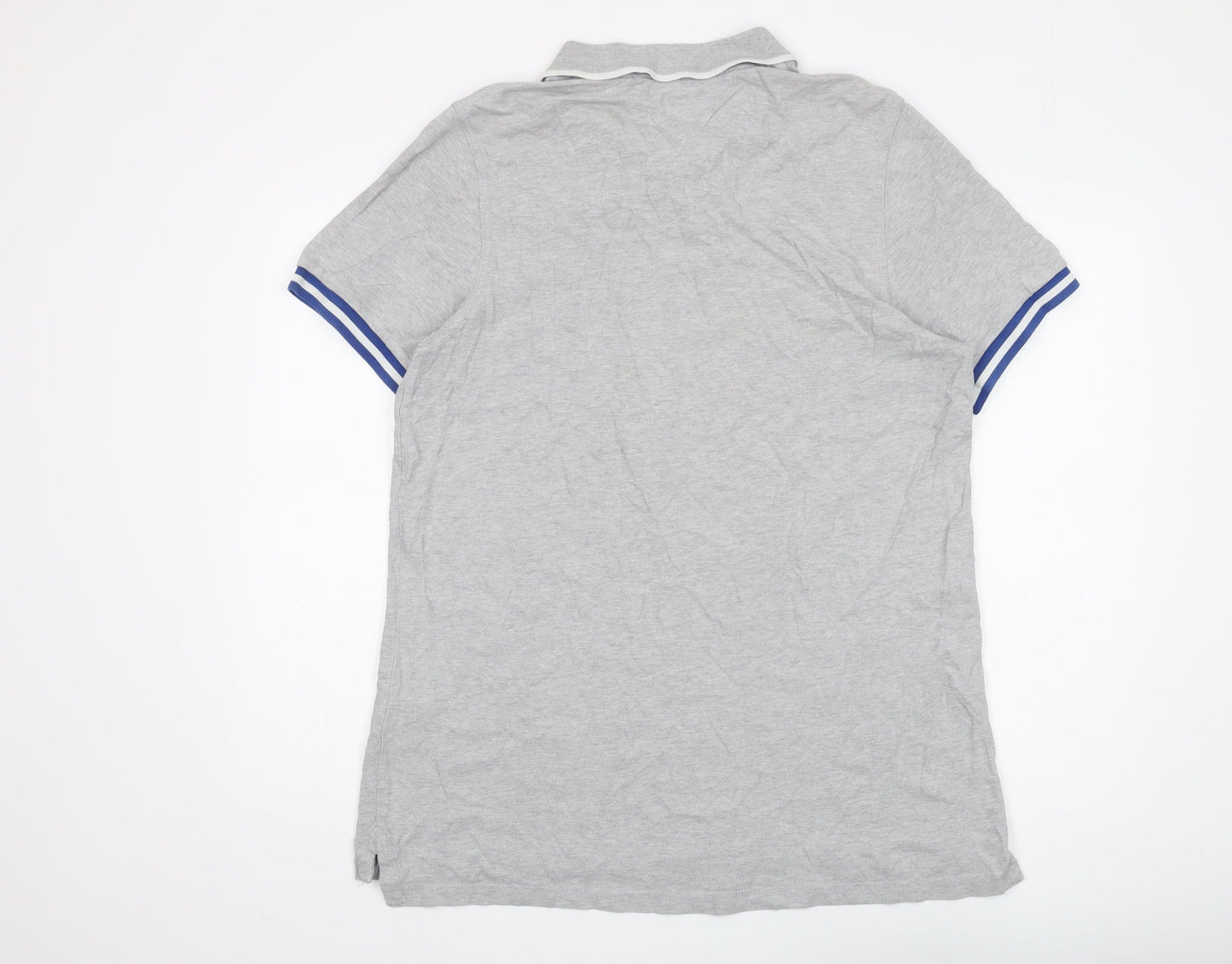 Hilfiger Denim Men's Grey Polo Shirt 2XL Short Sleeve