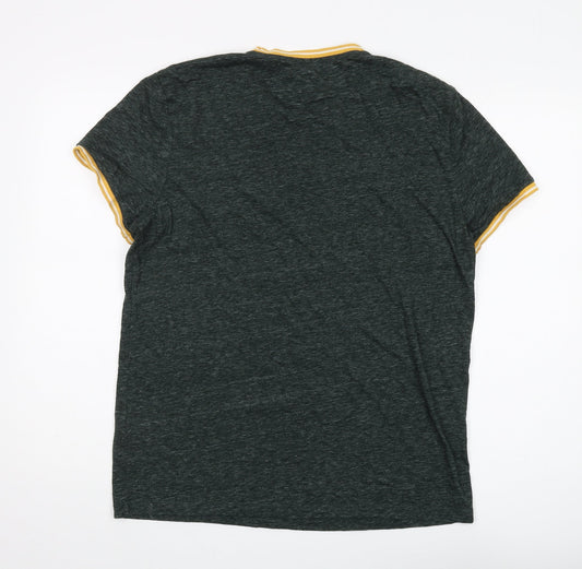 Jack Wills Men's Green T-Shirt Medium