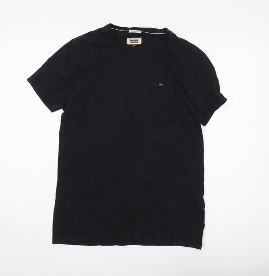Tommy Jeans Men's Black Crew Neck T-Shirt, Size S