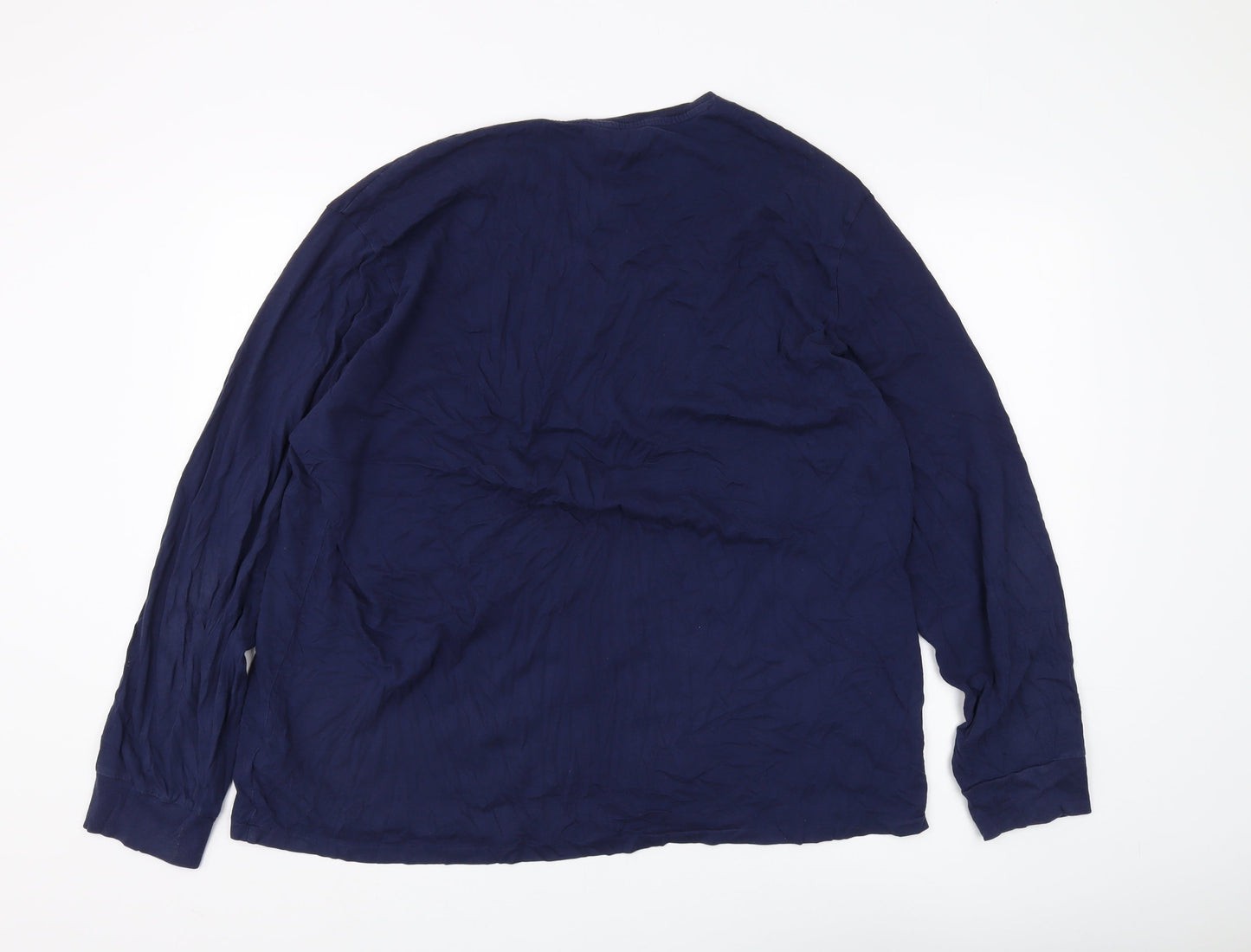 Ralph Lauren Men's XL Blue Long Sleeve Cotton T-Shirt