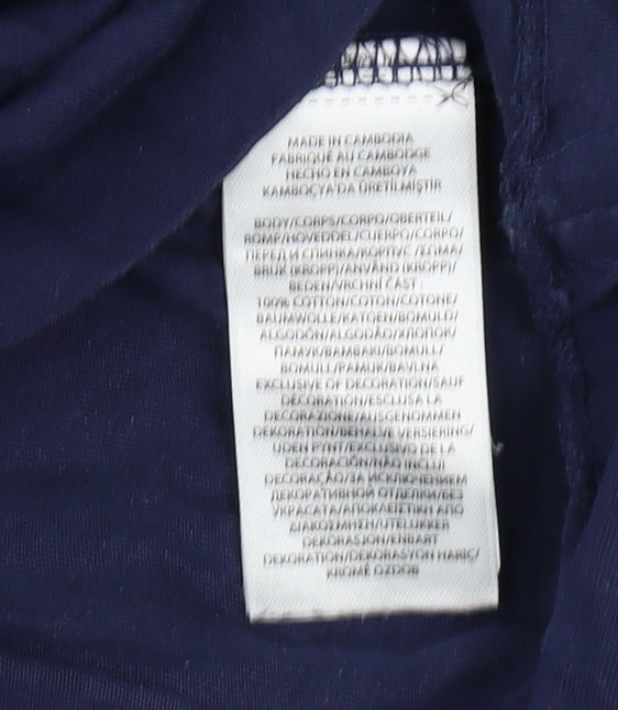 Ralph Lauren Men's XL Blue Long Sleeve Cotton T-Shirt