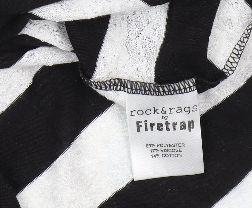 Firetrap Women's Black Striped Sleeveless Tank XS