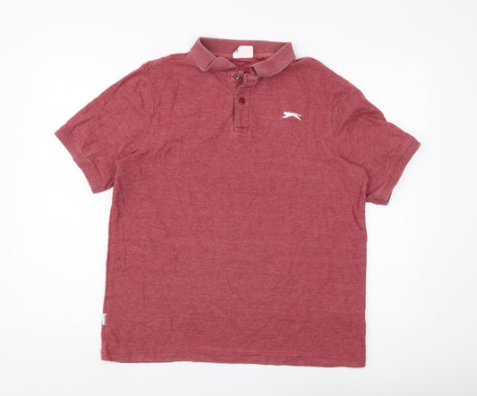 Slazenger Men's Red Polo Shirt L, Casual Comfort