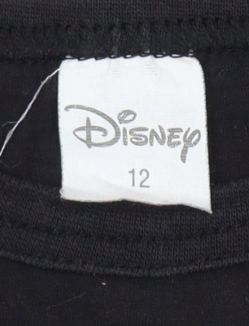 Disney Women's Black Detona Ralph T-Shirt Size 12