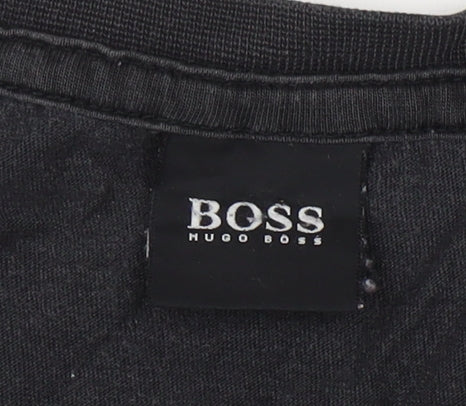 Boss Men's Black Short Sleeve Crew Neck T-Shirt L
