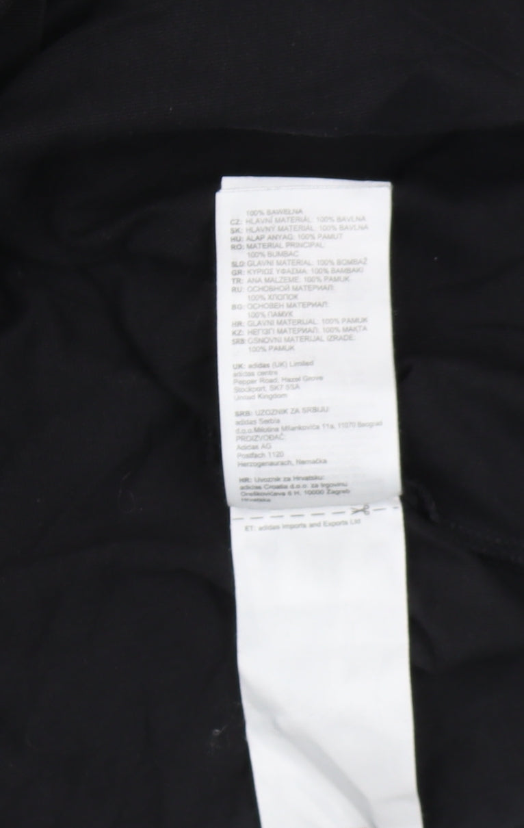 Adidas Men's Black Short Sleeve T-Shirt L Logo