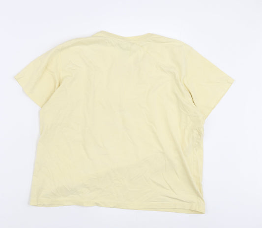 Womens UK Size M L.L. Bean Beige 100% Cotton T-Shirt