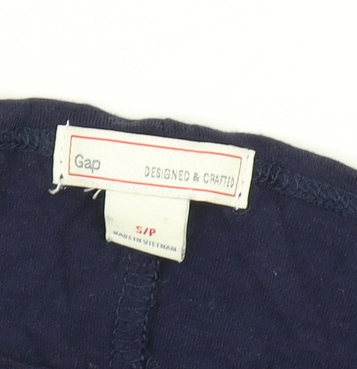 Gap Women's Blue S Round Neck 3/4 Sleeve Top