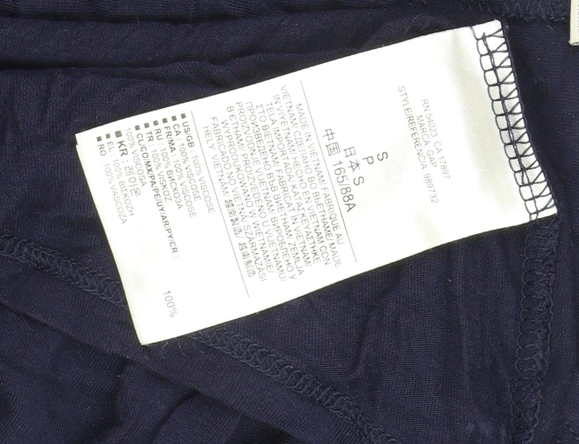 Gap Women's Blue S Round Neck 3/4 Sleeve Top