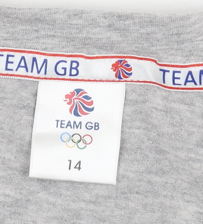 Team GB Grey Short Sleeve Women's T-Shirt Size 14