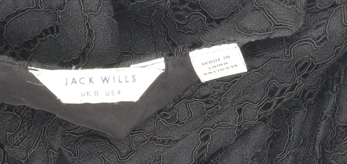 Jack Wills Women's Black Sleeveless Dress, Size 8