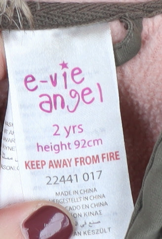 Additional view of e-vie angel girls’ green parka coat 2 years hooded