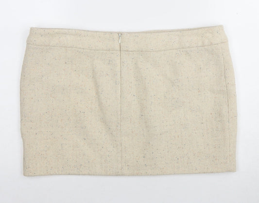 Warehouse Women's Beige Short Pencil Skirt, Size 16