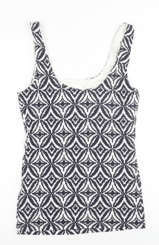 Womens UK Size XS Banana Republic Black Cotton Blend Tank