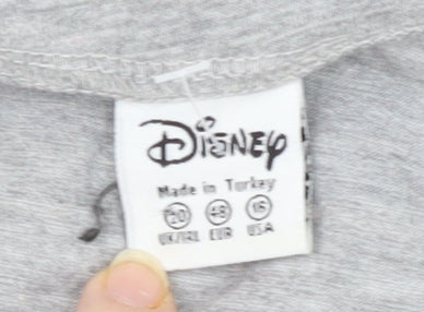 Disney Women’s Grey Sequined T-Shirt - Size 20