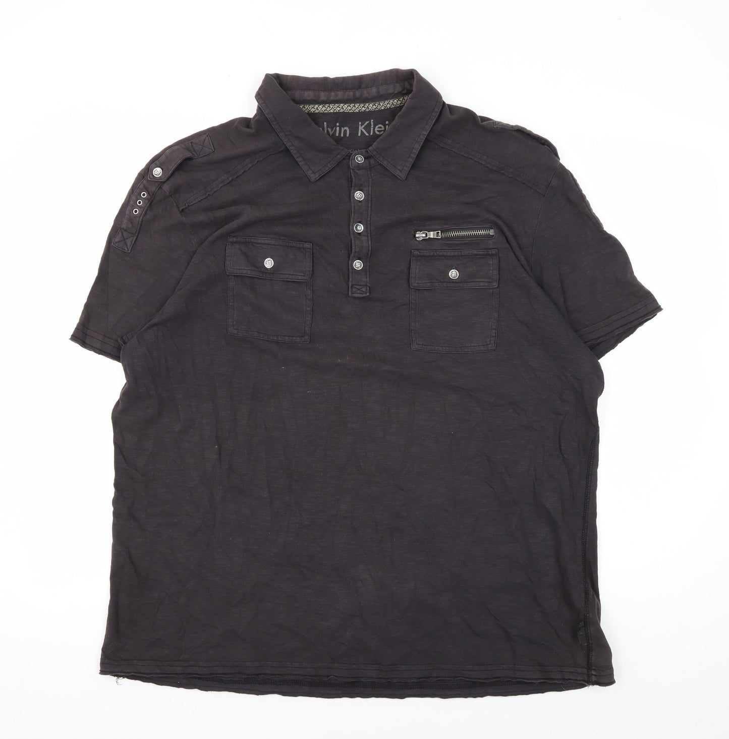 Calvin Klein Men's Black XL Polo Shirt