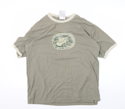 Nike Men's Beige XL Basic T-Shirt, Gym & Training