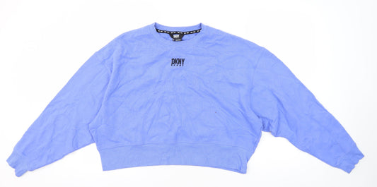 DKNY Women's Blue XS Pullover Sweatshirt