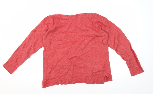 White Stuff Women's Red Pullover Jumper, Size L, Breathable Knit