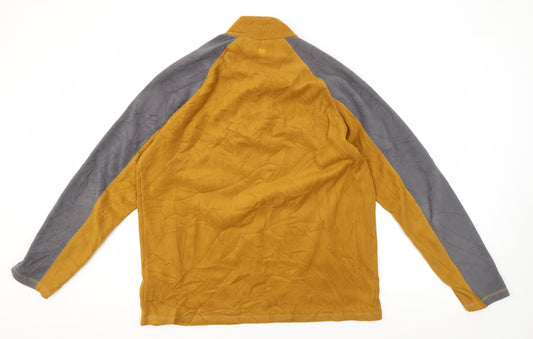 Mountain Warehouse Men's Brown 1/4 Zip Fleece Jacket S