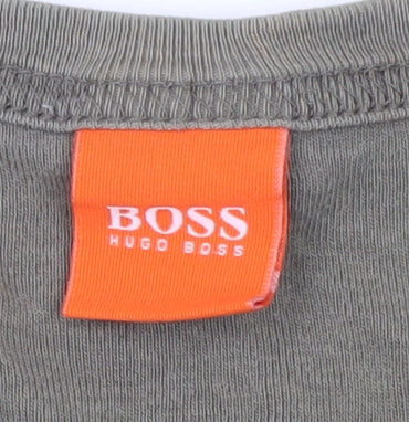 BOSS Men's Green M Crew Neck T-Shirt Cotton