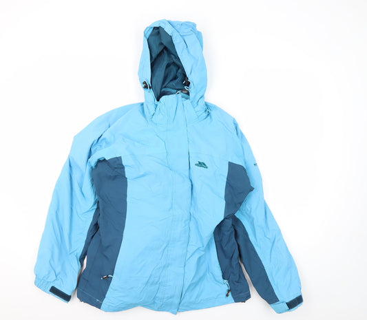 Trespass Women's Blue Parka Jacket, Size S, Hooded Winter Wear