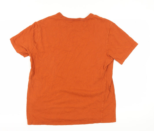 Champion Men's Orange Medium Cotton T-Shirt