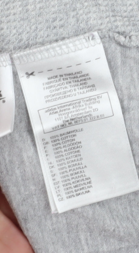 Reebok Women's Grey Long Sleeve Cotton T-Shirt S