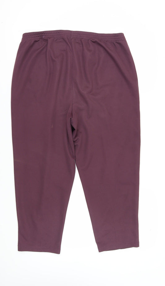 Julipa Women's Purple Straight Leg Trousers Size 20