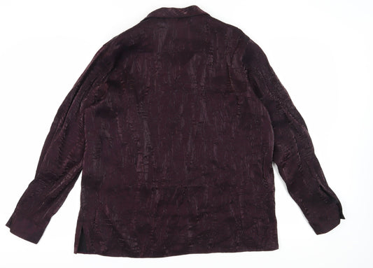 EWM Women's Purple Long Sleeve Blouse Size 16