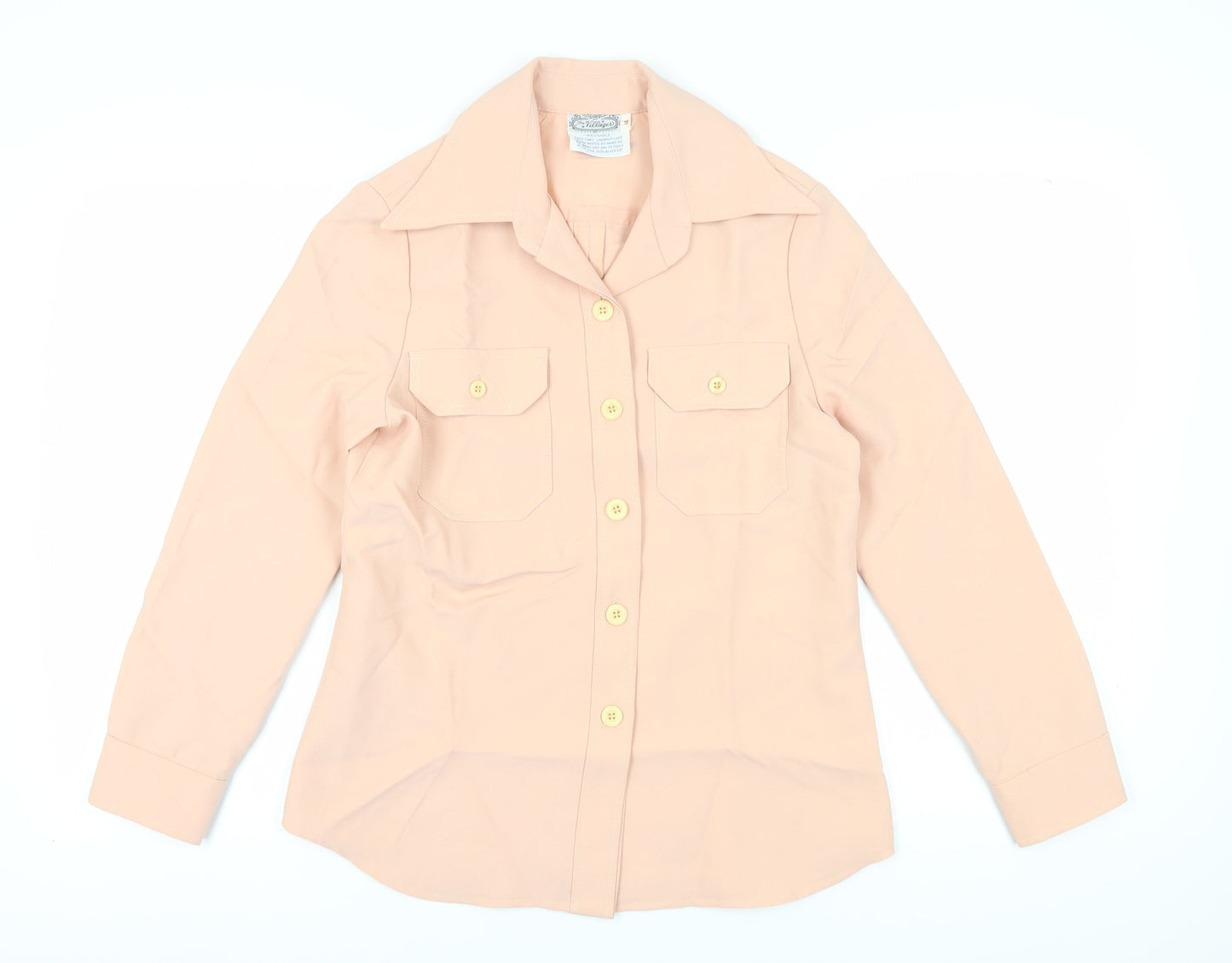 The Villager Women's Pink Button-Up Shirt, Size 14