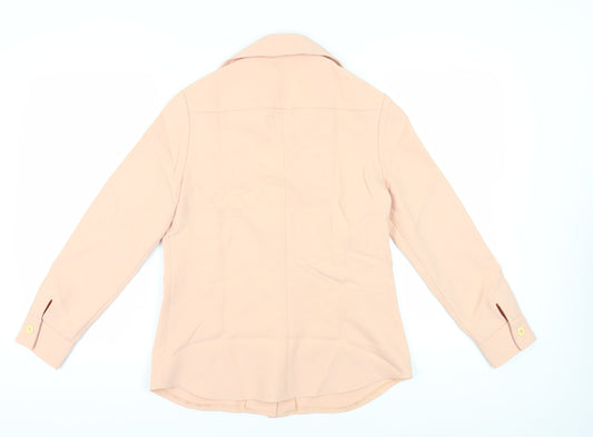 Womens UK Size 14 The Villager Pink Cotton Button-Up