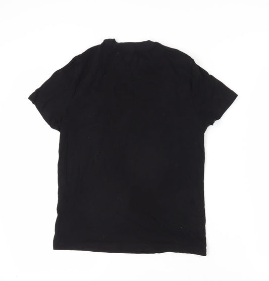 Unisex Adultss UK Size XS Marvel Black 100% Cotton T-Shirt