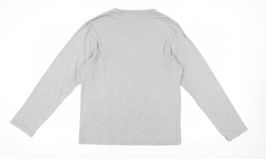 Gap Grey Unisex Long Sleeve T-Shirt Large