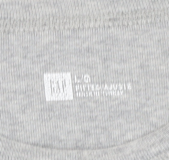 Gap Grey Unisex Long Sleeve T-Shirt Large