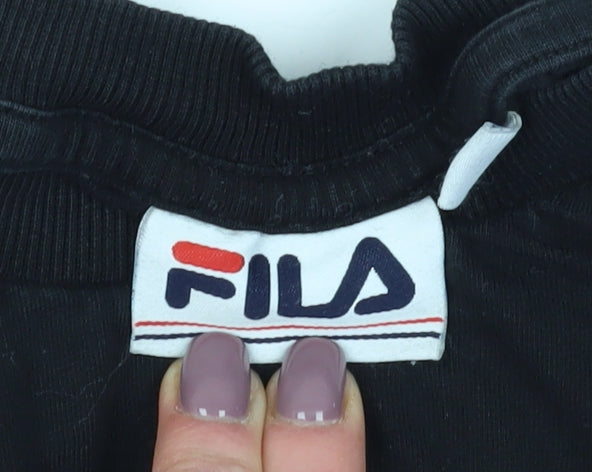 Fila Women's Black Cotton T-Shirt S