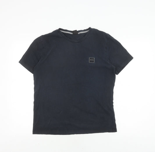 Hugo Boss Men's Black Medium Logo Short Sleeve T-Shirt