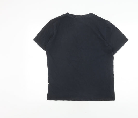 Hugo Boss Men's Black Medium Logo Short Sleeve T-Shirt