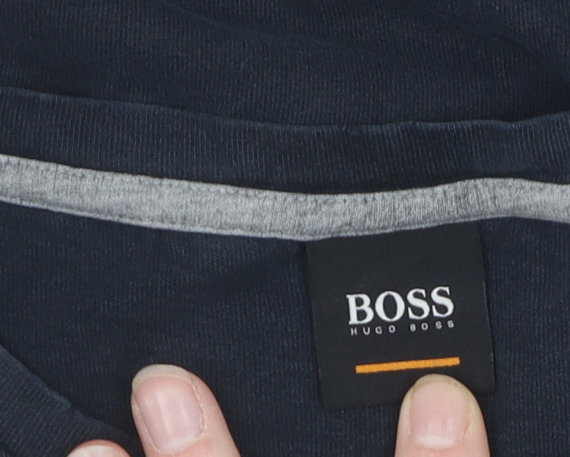 Hugo Boss Men's Black Medium Logo Short Sleeve T-Shirt