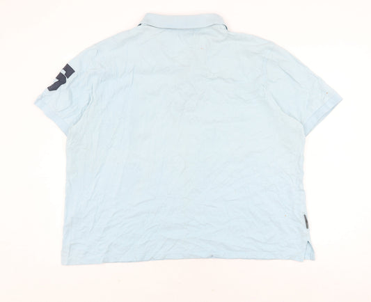 Voi Jeans Co Men's Light Blue 7XL Polo Shirt