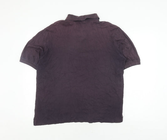 Lands' End Men's Black M Polo Shirt - Cotton, Casual