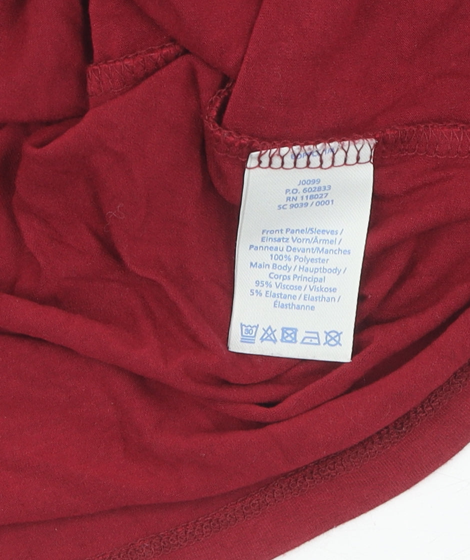 Boden Women's Red Blouse UK 12 Round Neck Long Sleeve