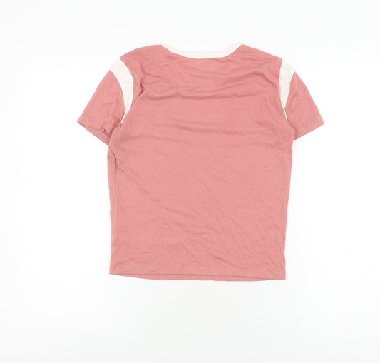 Hollister Women's XS Pink Ringer T-Shirt Casual