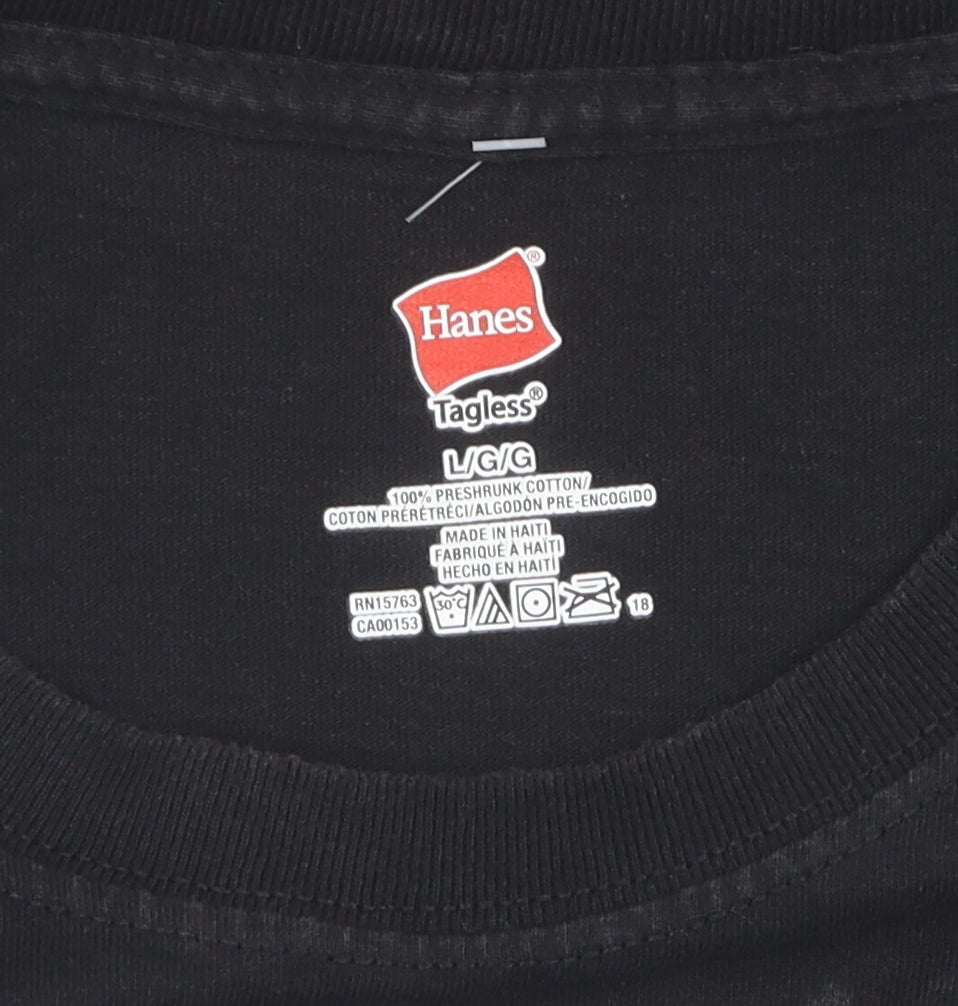 Hanes Men's Black Sports Graphic T-Shirt L