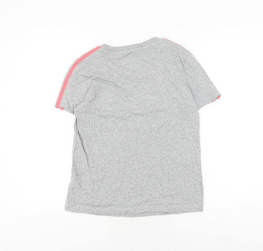 Adidas Girls Grey T-Shirt M 12-14 Years with Logo Accents